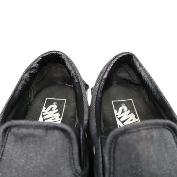 Vans Shoes Womens 7 Sneaker Classic Slip On Herringbone Skate Casual Active Gray - Picture 10 of 14